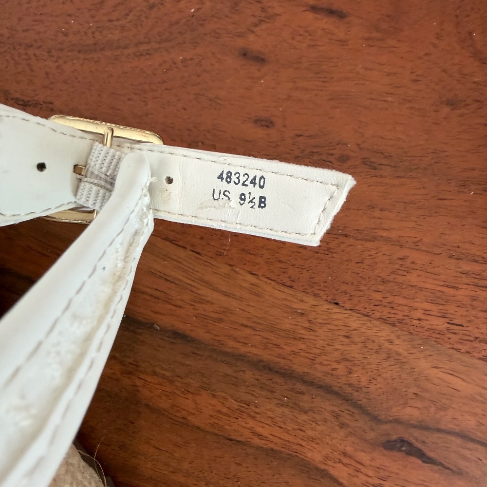 Lands End Off White Sling Back Open Toe Espadrill… - image 7